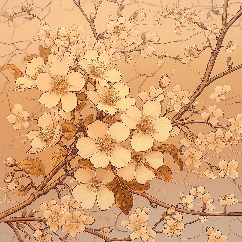 Alphonse Mucha Inspired Harmony Of Ethereal Blooms Paint By Color