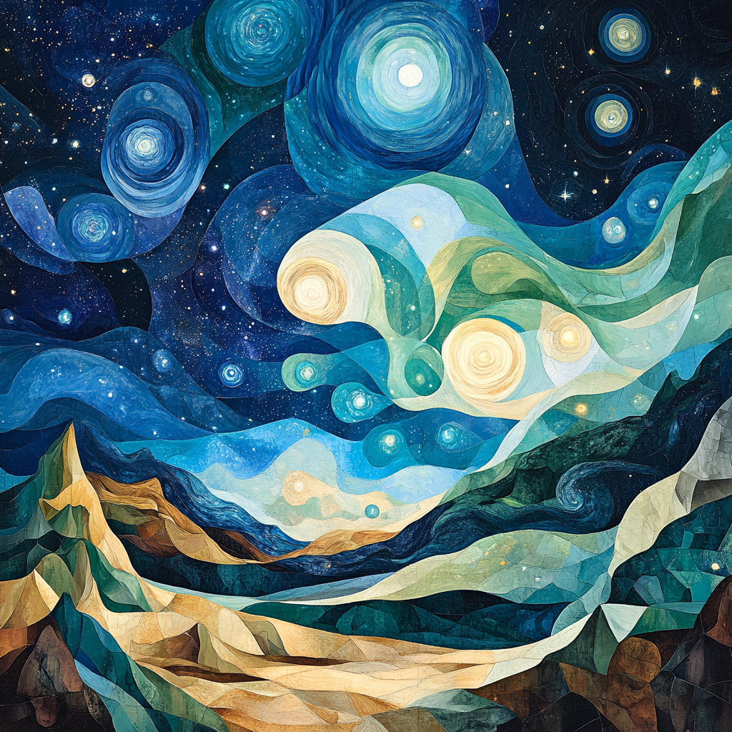 Max Ernst Inspired Dreamy Cosmic Landscapes Paint by numbers kits