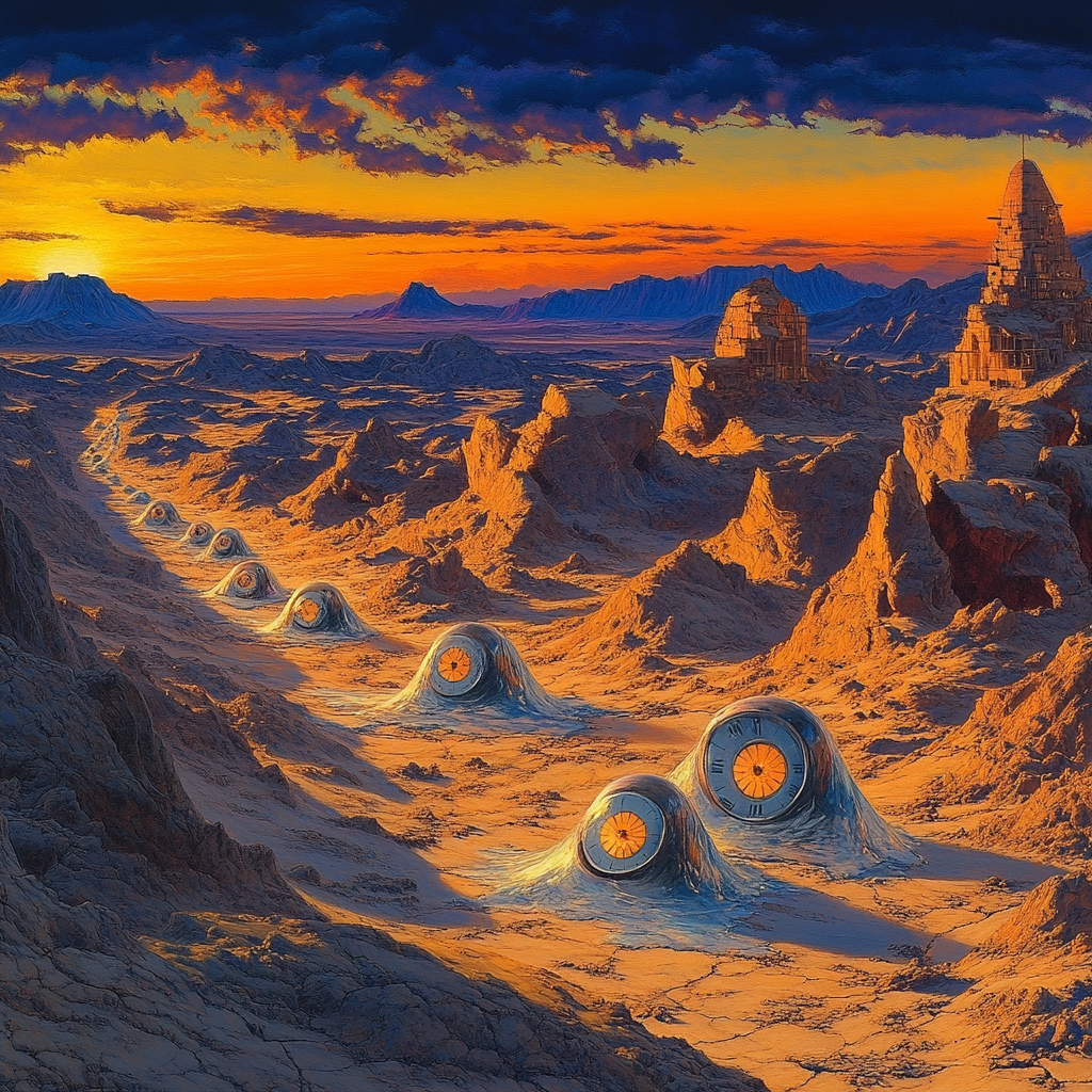 Salvador Dali Inspired Surreal Desert Dreams Number painting