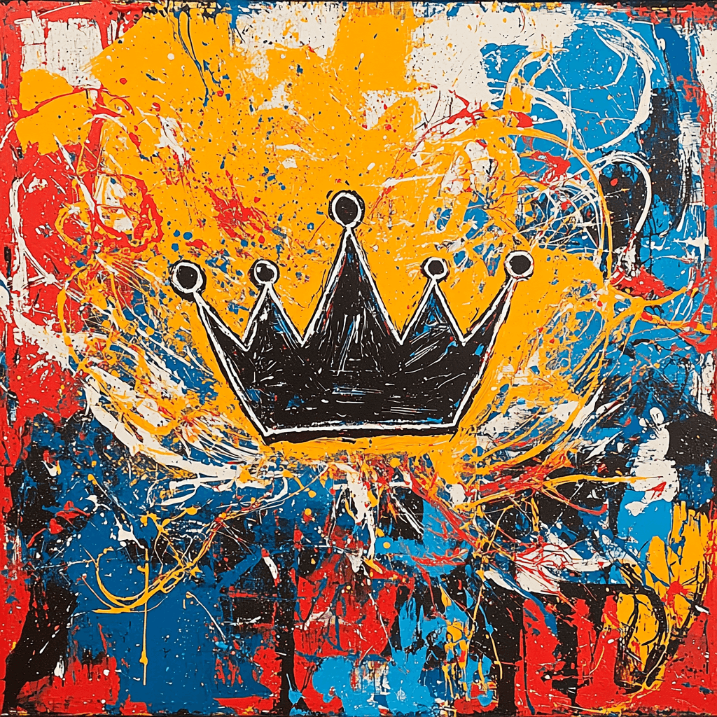 Jean-Michel Basquiat Inspired Crown Of Struggles Paint By Numbers Kits
