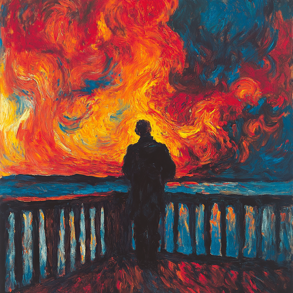 Munch Inspired Storm Of Emotion paint by numbers