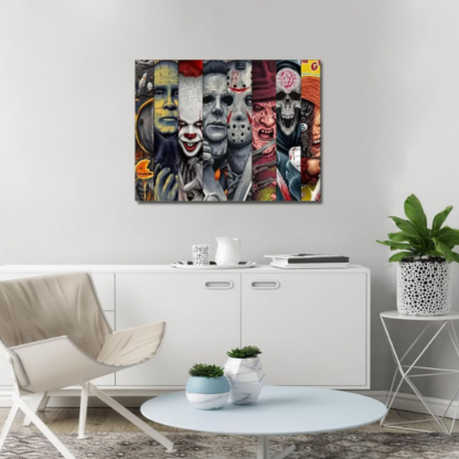 NEGEKFKX Halloween Horror Paint by Numbers Canvas Kit For Home Decor