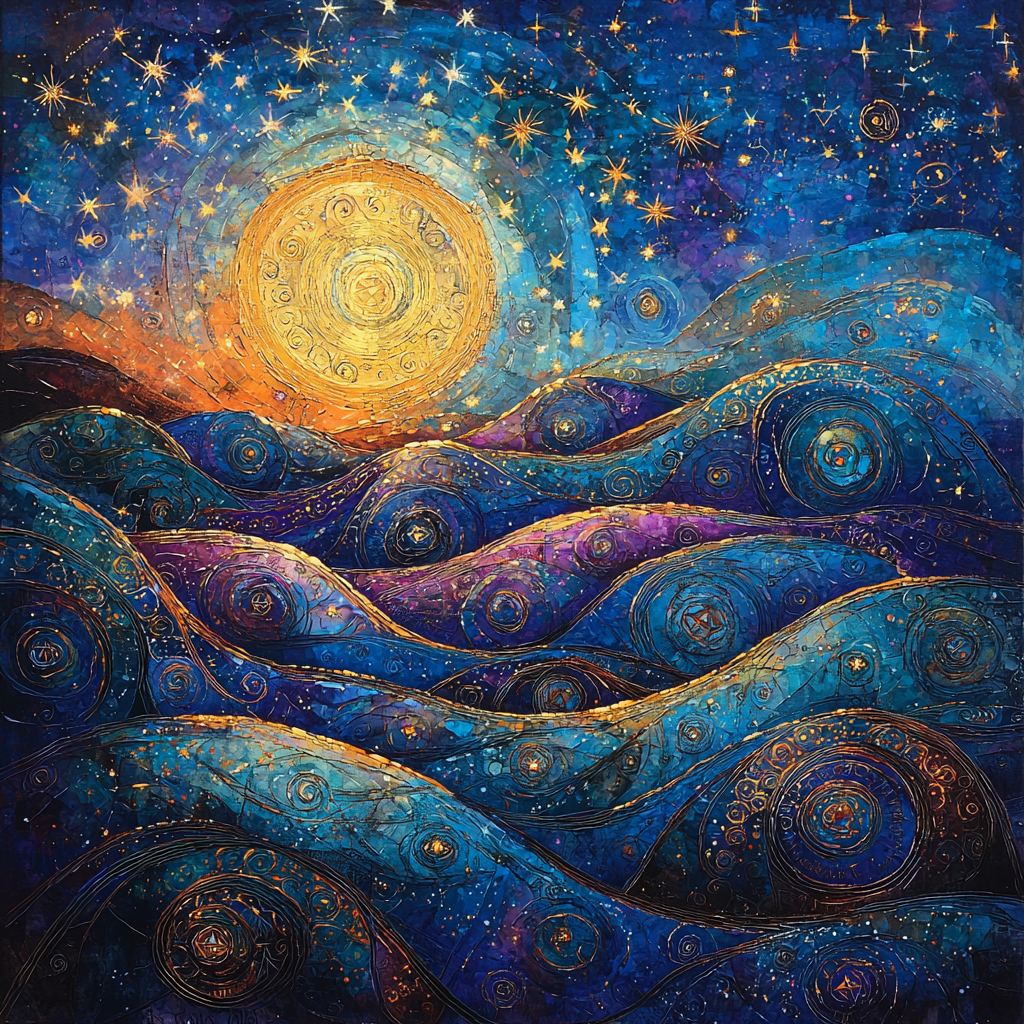 Leonardo Da Vinci Inspired Cosmic Dreams Tapestry Painting Number Kit