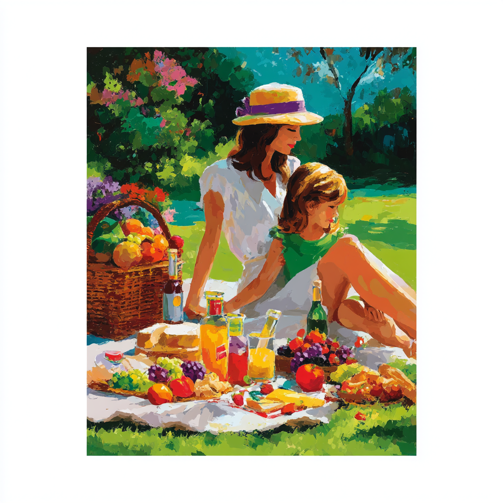 A Magical Family Picnic Painting By Numbers Kit