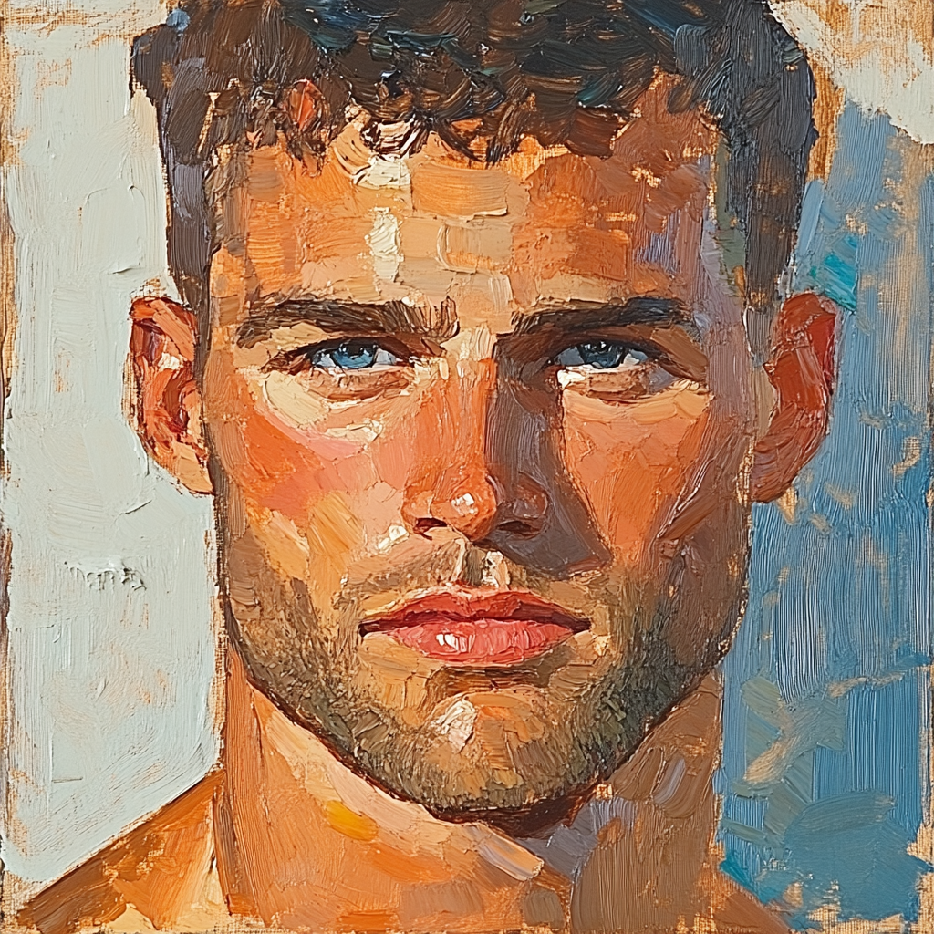 Lucian Freud Inspired Intimate Portrait Paint by numbers art