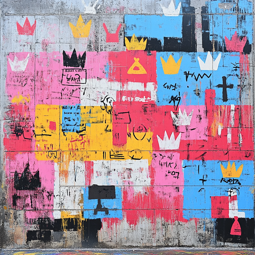 Jean-Michel Basquiat Inspired Urban Graffiti paint by number