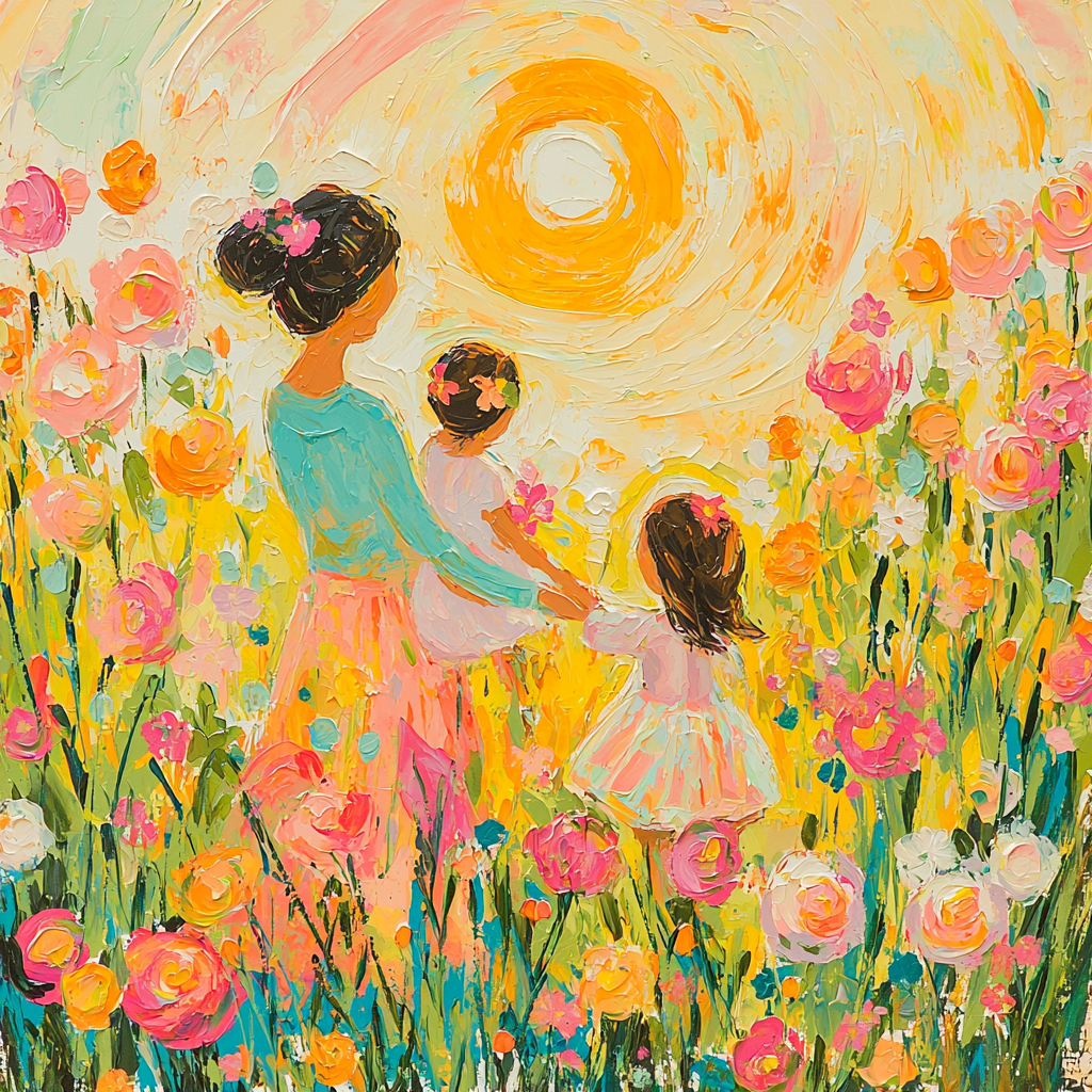 Mom's Love Blossoms Painting Number Kit