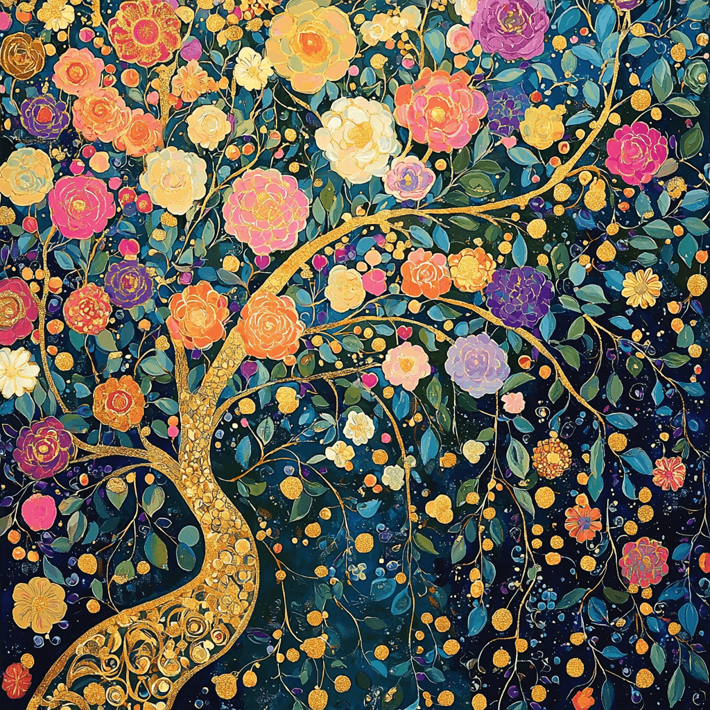 Klimt Inspired Magical Gardens Paint By Color