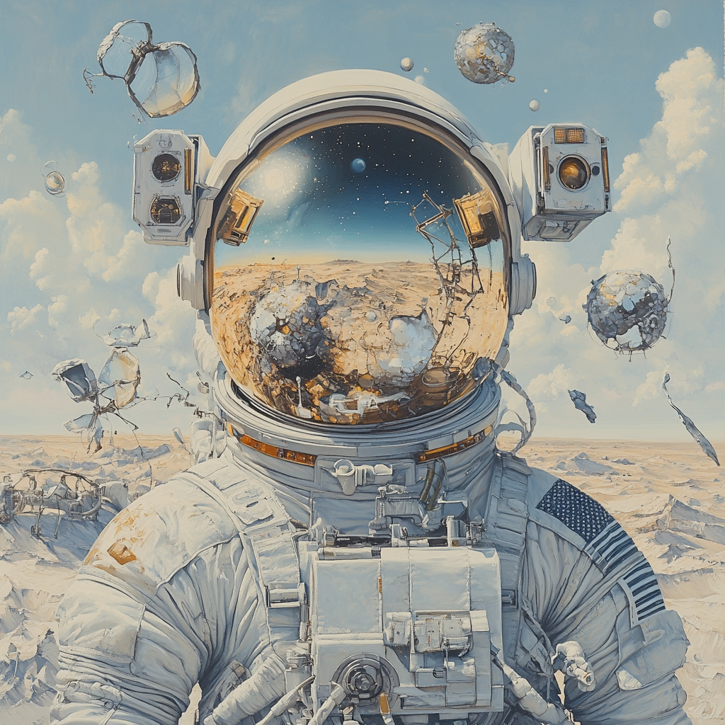 Salvador Dali Inspired Astronaut Reverie painting number kit