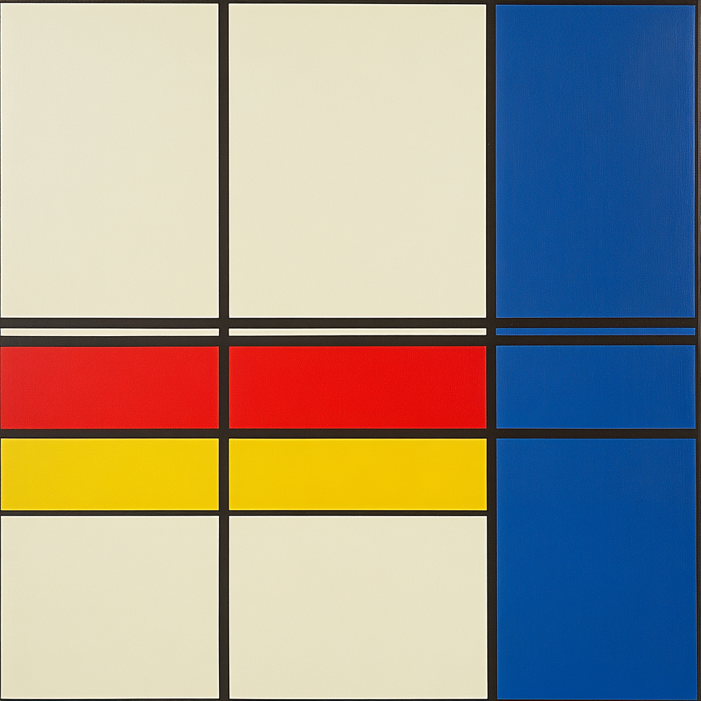 Kazimir Malevich Inspired Primary Grid paint by number