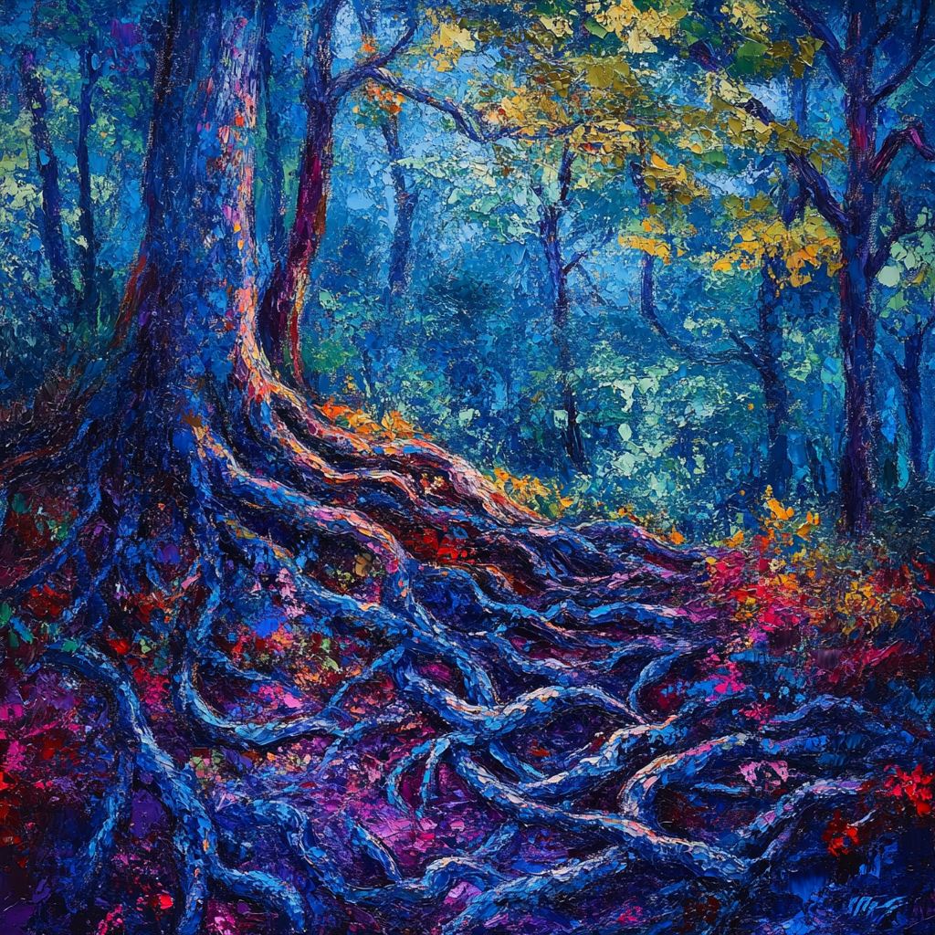Arthur Lismer Inspired Twisted Forest Undergrowth DIY paint by numbers