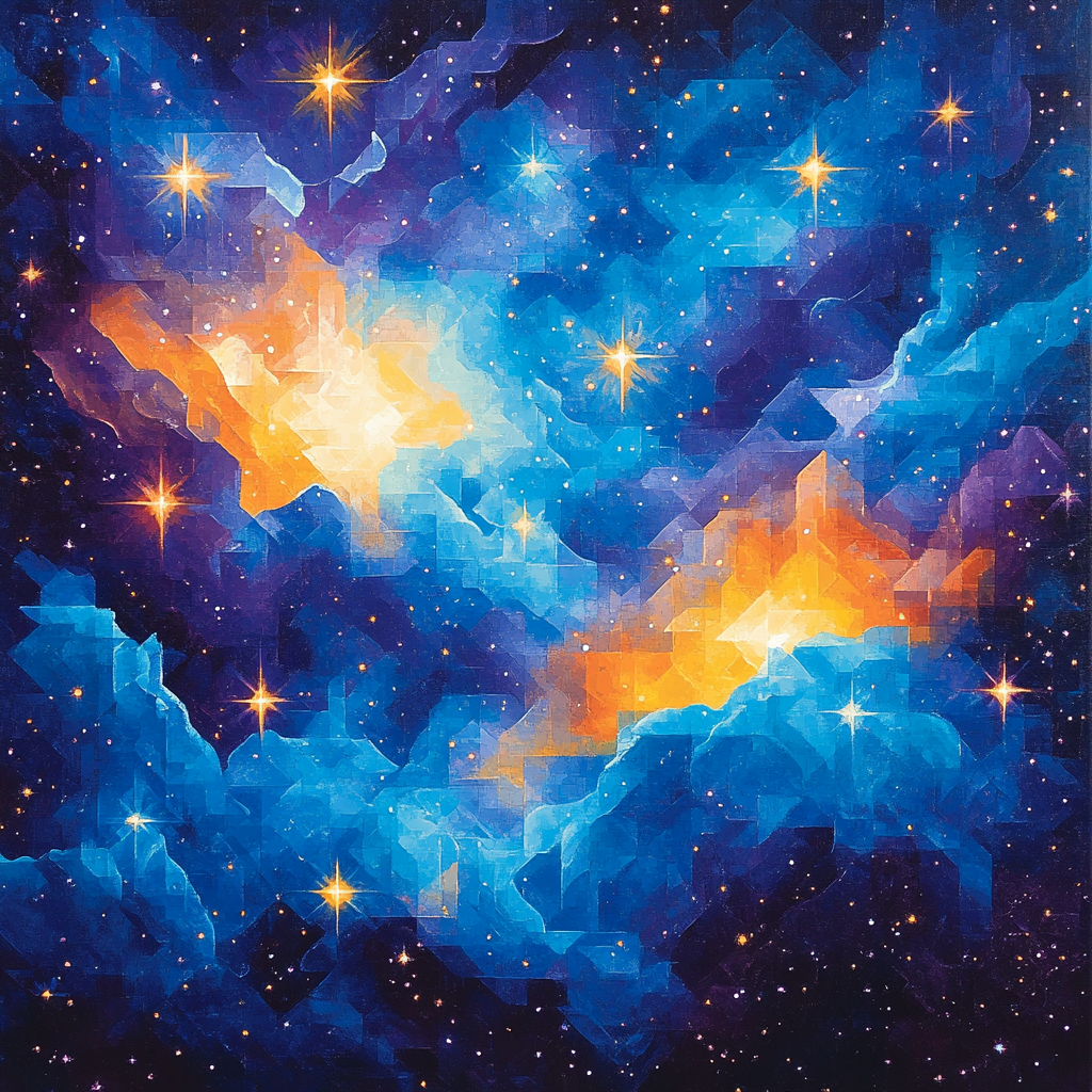 Paul Cézanne Inspired Cosmic Dreamscape Painting by numbers kit