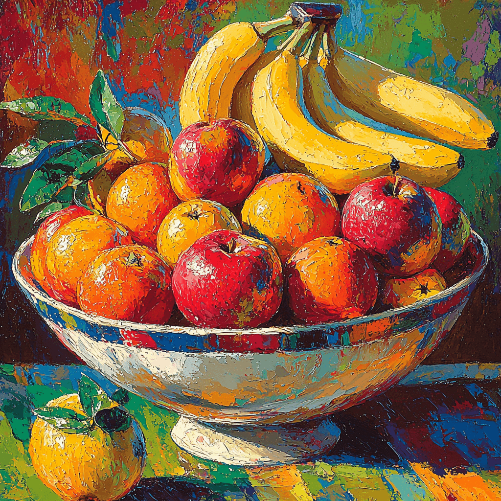 Paul Cézanne Inspired Radiant Fruit Bowl Painting Number Kit