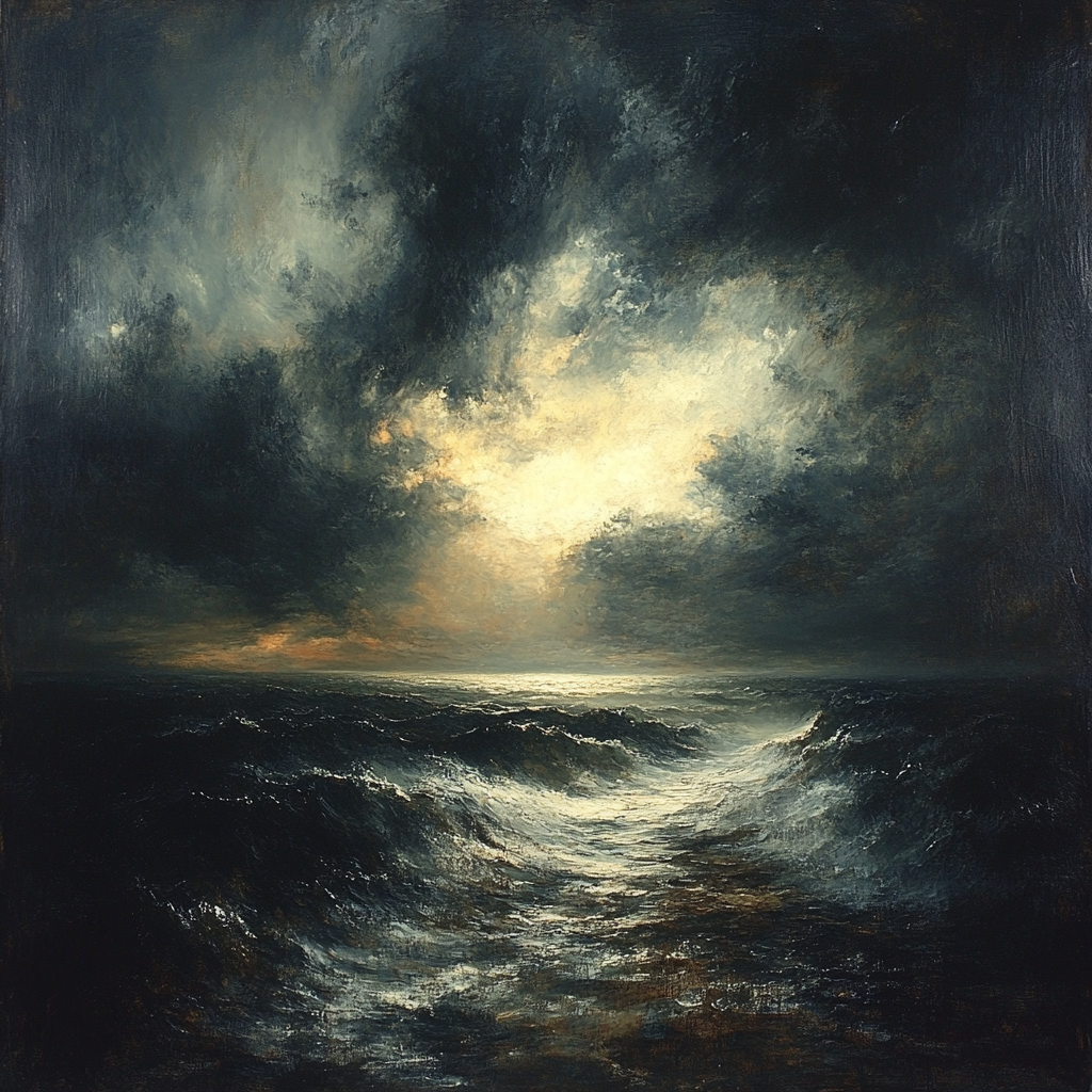 Turner Inspired Stormy Horizons DIY paint by numbers