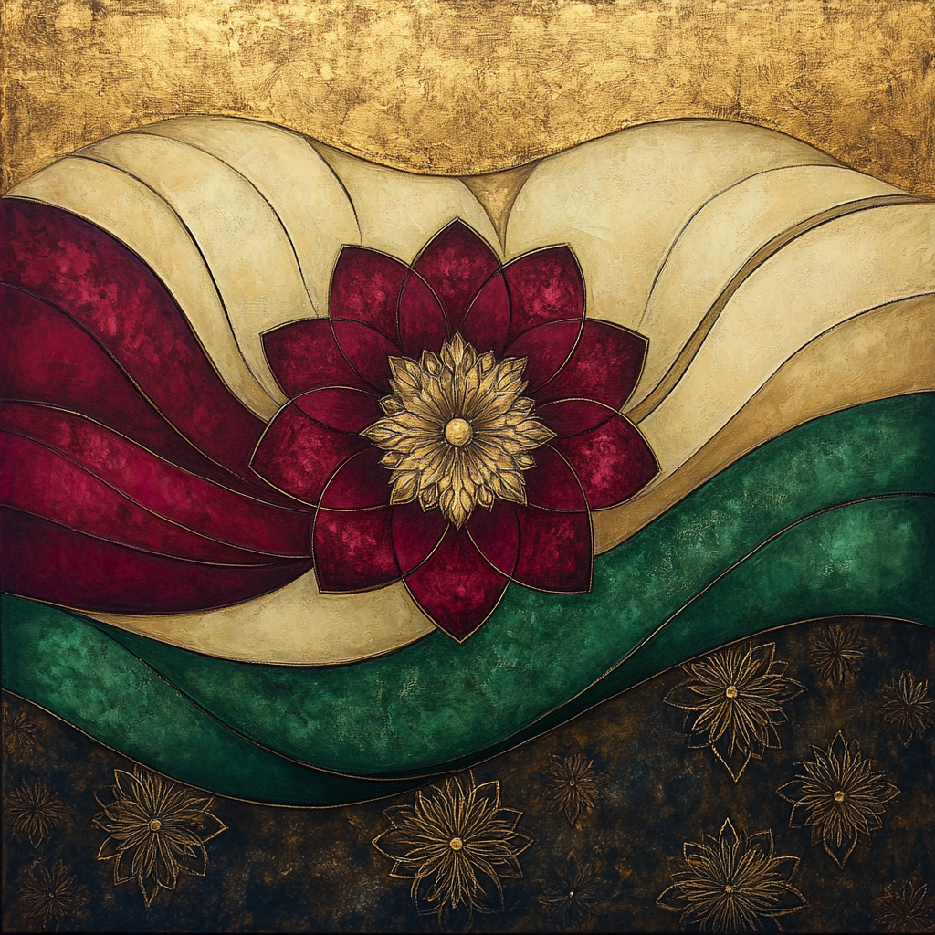 Gustav Klimt Inspired Echoes Of Time And Bloom DIY paint by numbers