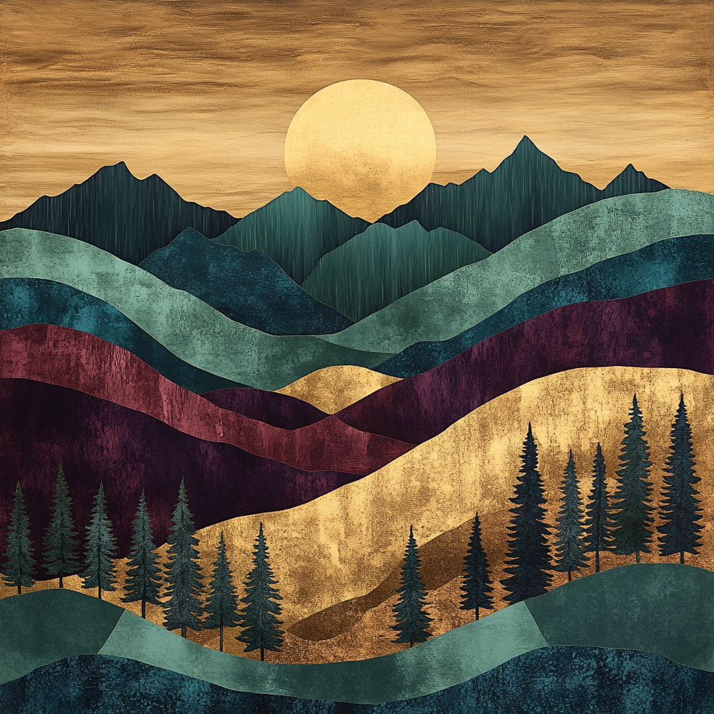 J. E. H. MacDonald Inspired Mountain Valley Pattern paint by number