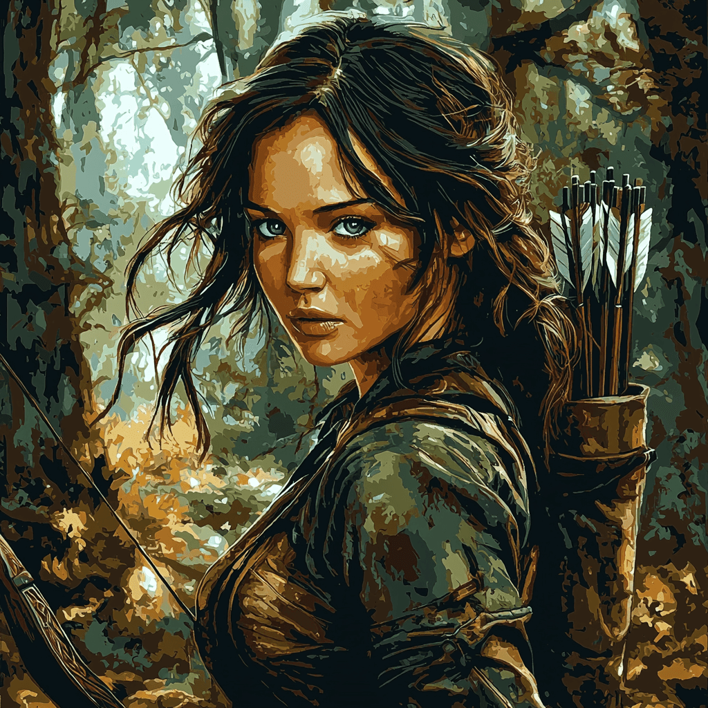 Jennifer Lawrence: The Fearless Flame Of Katniss Everdeen Painting Number Kit