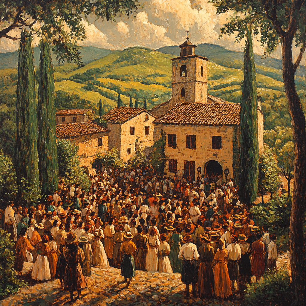 Pieter Bruegel Inspired Village Festival painting number kit