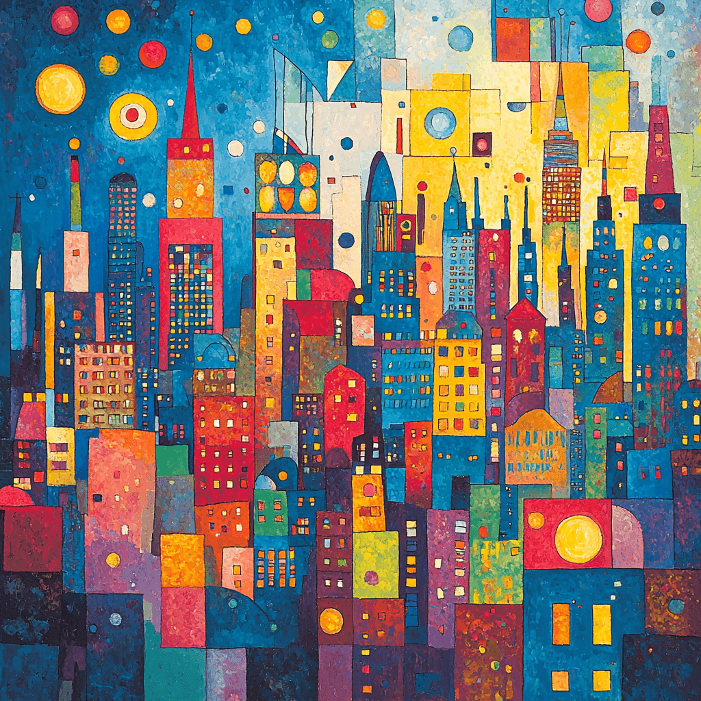 Wassily Kandinsky Inspired Urban Mosaic Paint By Numbers Kits
