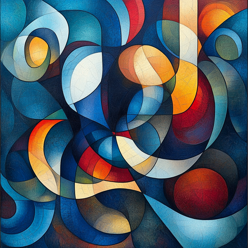 Paul Klee Inspired Mystic Rhythms Number painting