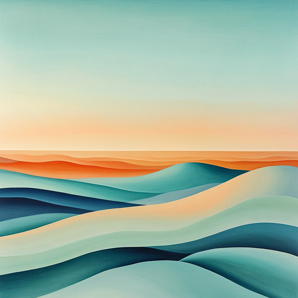 Georgia O’Keeffe Inspired Desert Sky paint by color