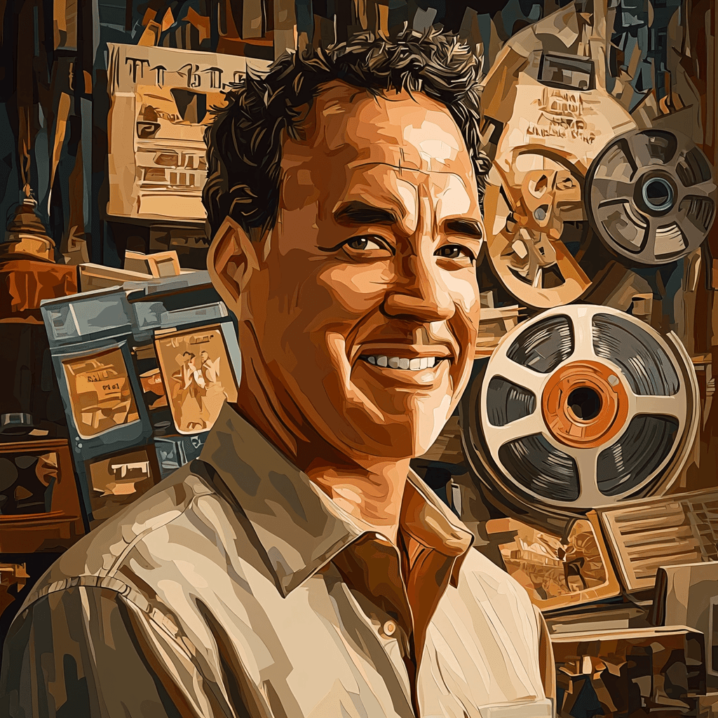 Tom Hanks: A Journey Through Life's Endless Stories Number Painting