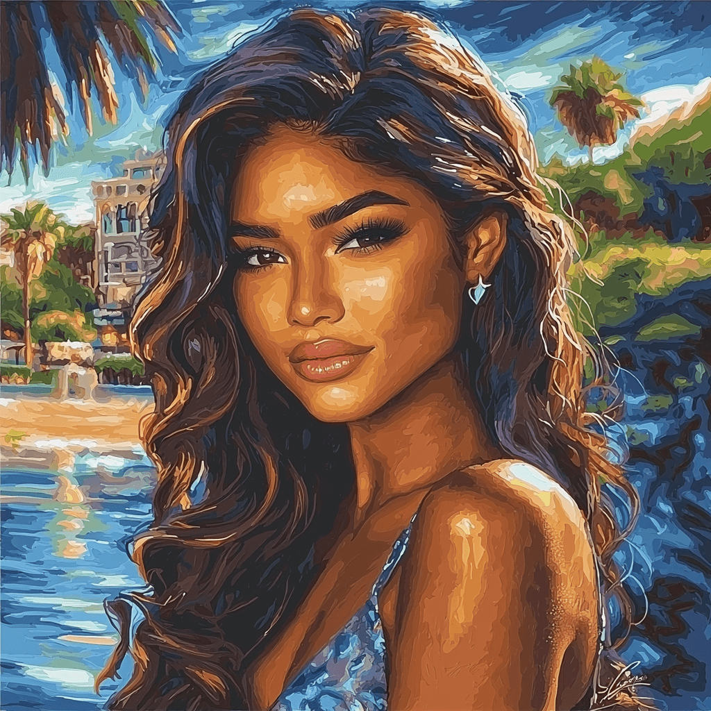 Zendaya: The Rising Star Illuminating The Silver Screen Painting By Numbers Kit