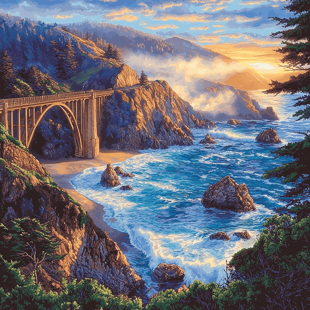 The Big Sur Coast Paint By Numbers Art