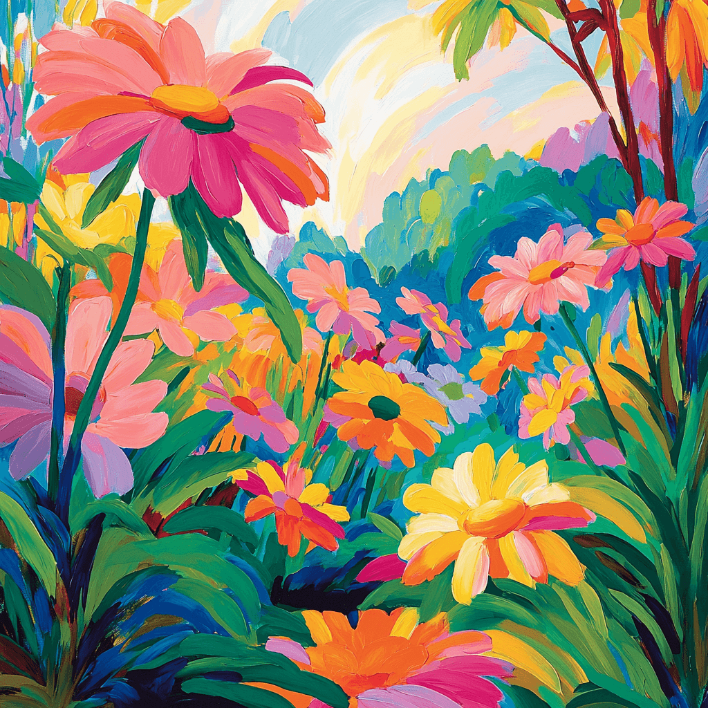 Peter Max Inspired Ethereal Garden Dreams DIY Paint By Numbers