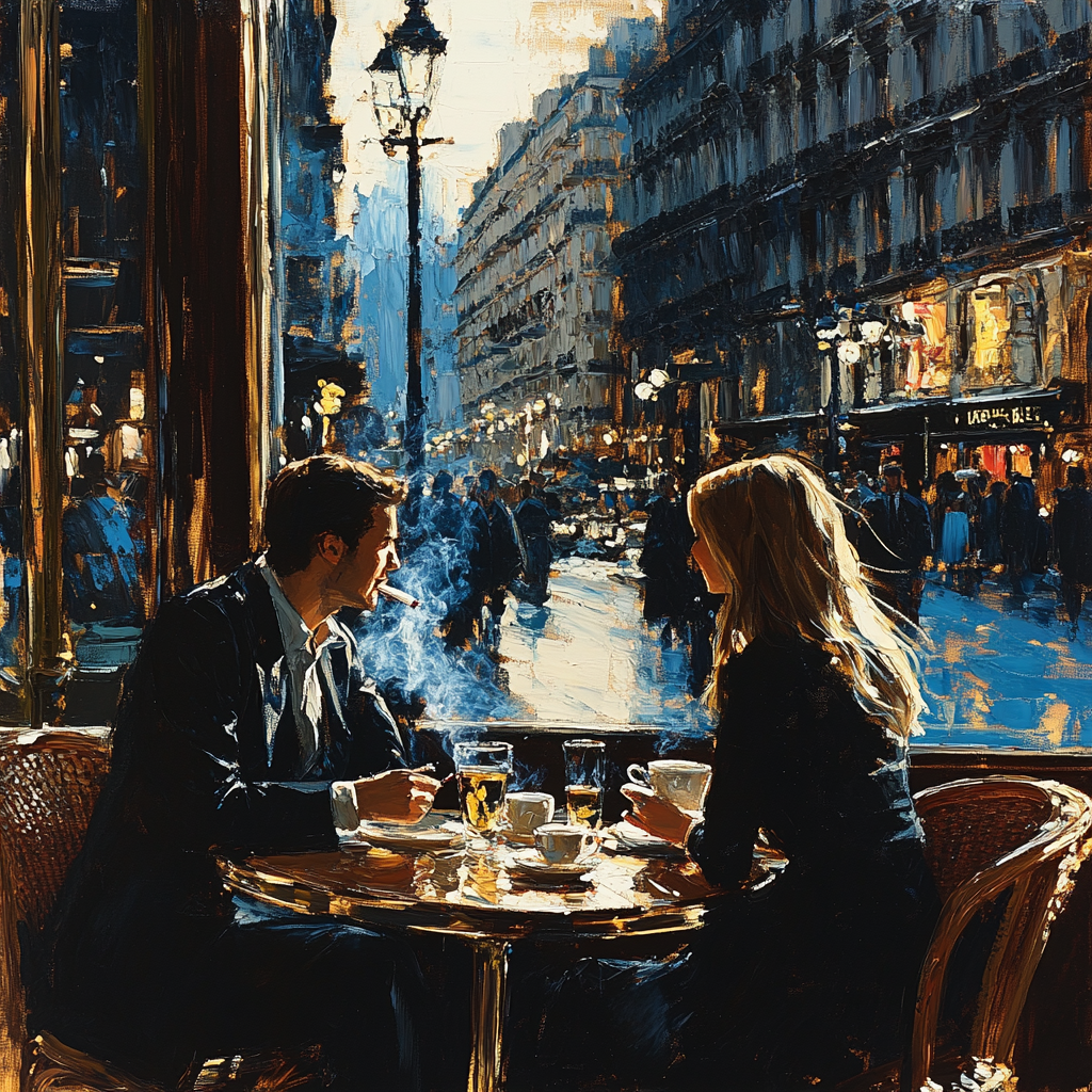 Manet Inspired Cafe Society Number painting