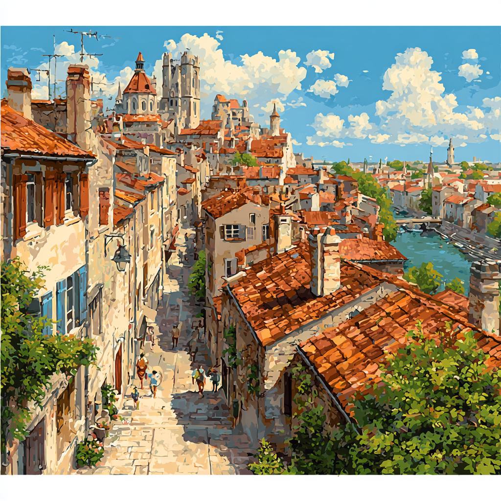 Prague Castle District Rooftops Czech Republic Painting by numbers kit