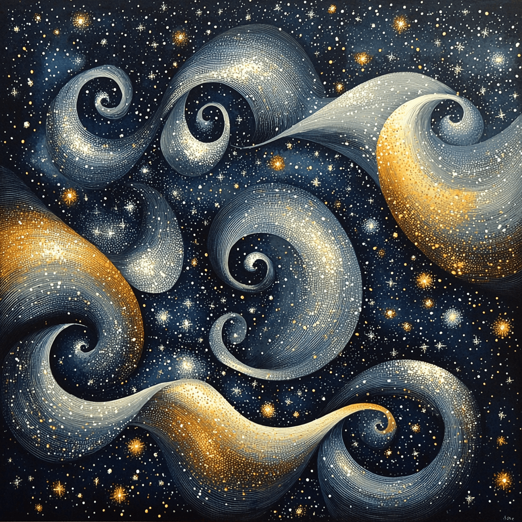 Georges Seurat Inspired Starry Night Whirlwind Paint By Numbers Art