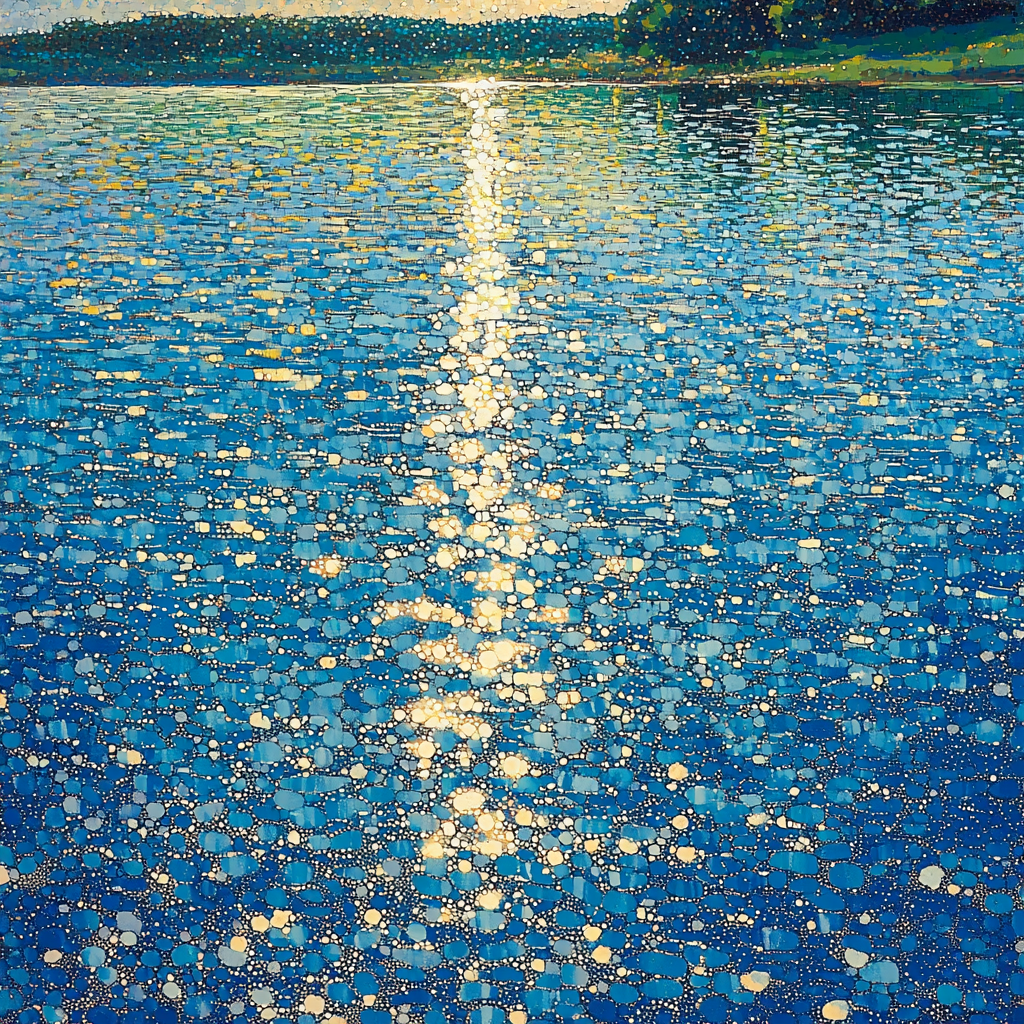 Georges Seurat Inspired Sublime Reflections Paint By Numbers Art