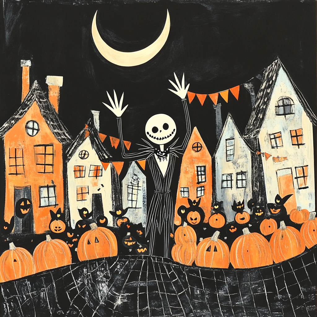 Jack Skellington Halloween Parade DIY paint by numbers