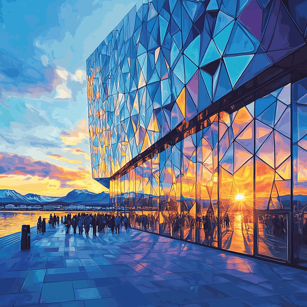 Reykjavik’s Harpa Concert Hall DIY Paint By Numbers