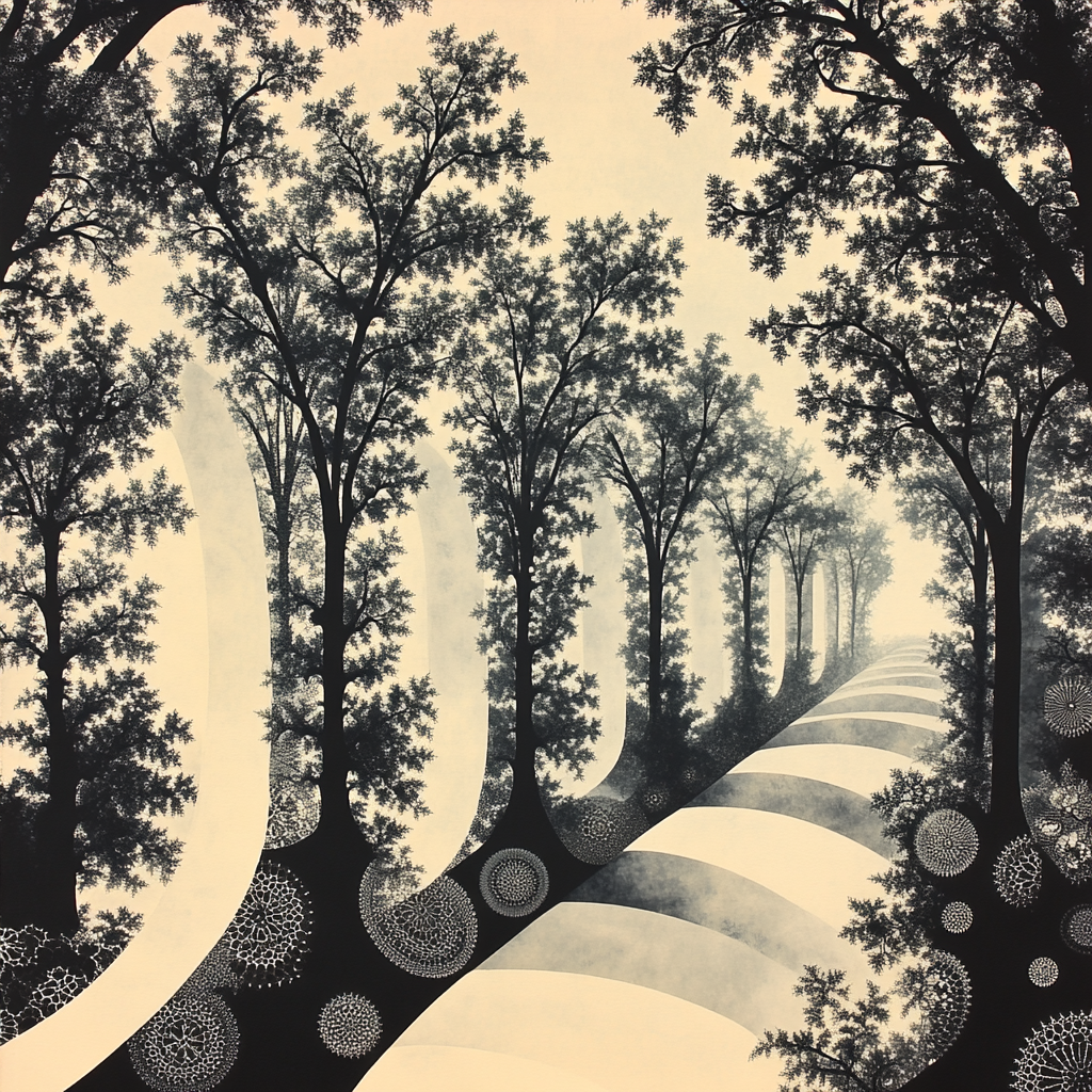 M.C. Escher Inspired Fractal Garden paint by color