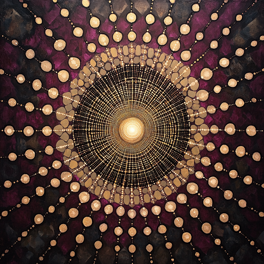 Georges Seurat Inspired Stellar Lattice Paint by numbers kits