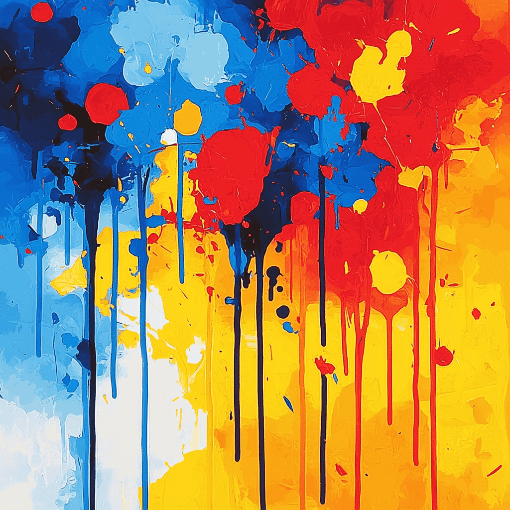 Jackson Pollock Inspired Abstract Energy Painting Number Kit