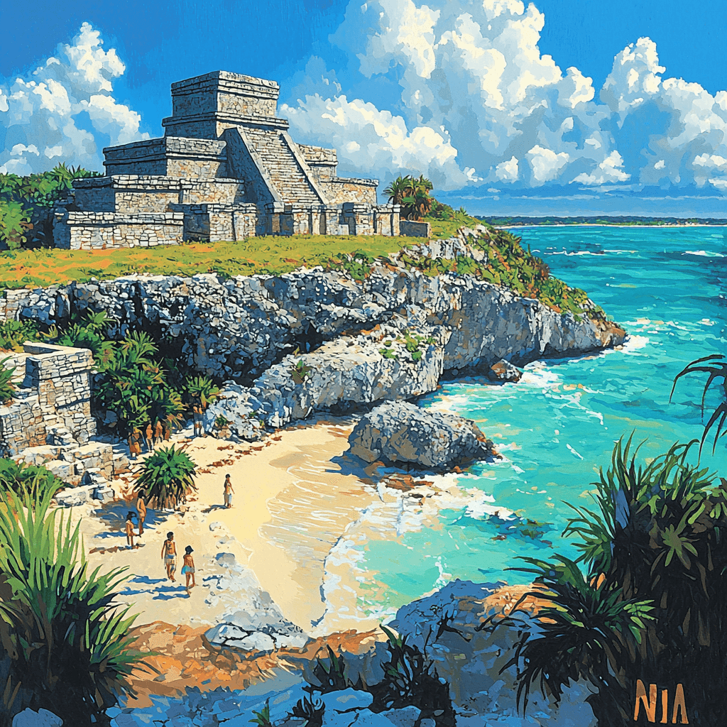 Tulum Ruins - Mexico Number Painting