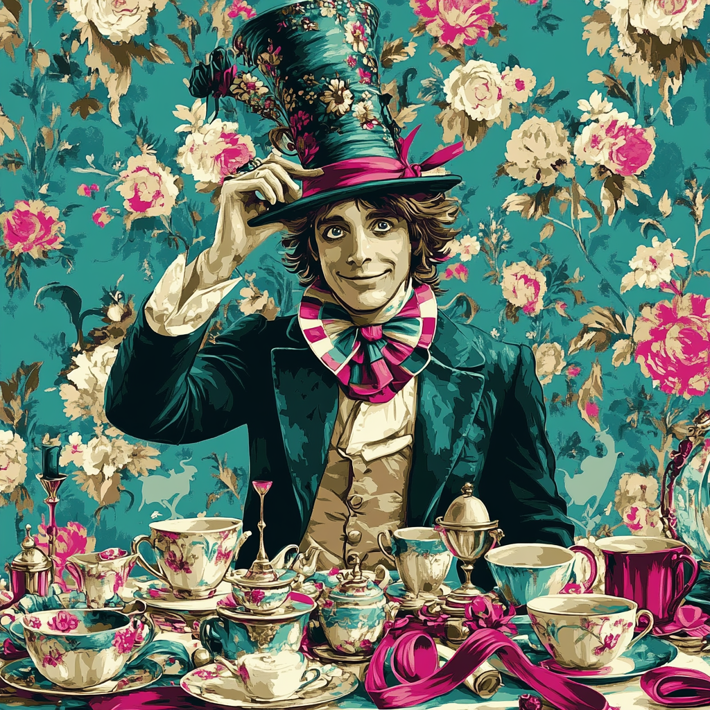 Mad Hatter Whimsical Hat paint by number