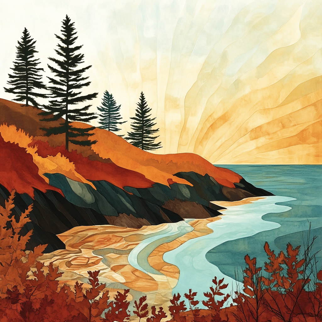 Franklin Carmichael Inspired Autumn Ridge With Golden Fens paint by numbers
