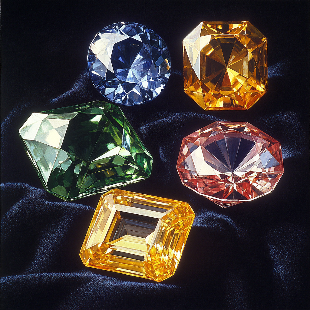 Still Life Inspired Gem Display paint by numbers