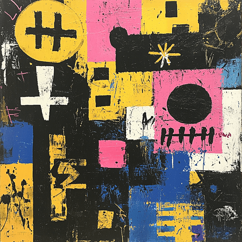 Jean-Michel Basquiat Inspired Symbols Of Power Paint By Numbers Kits