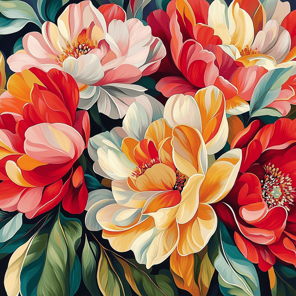 Georgia O'Keeffe Inspired Summer Blooms Numbered Painting Kits