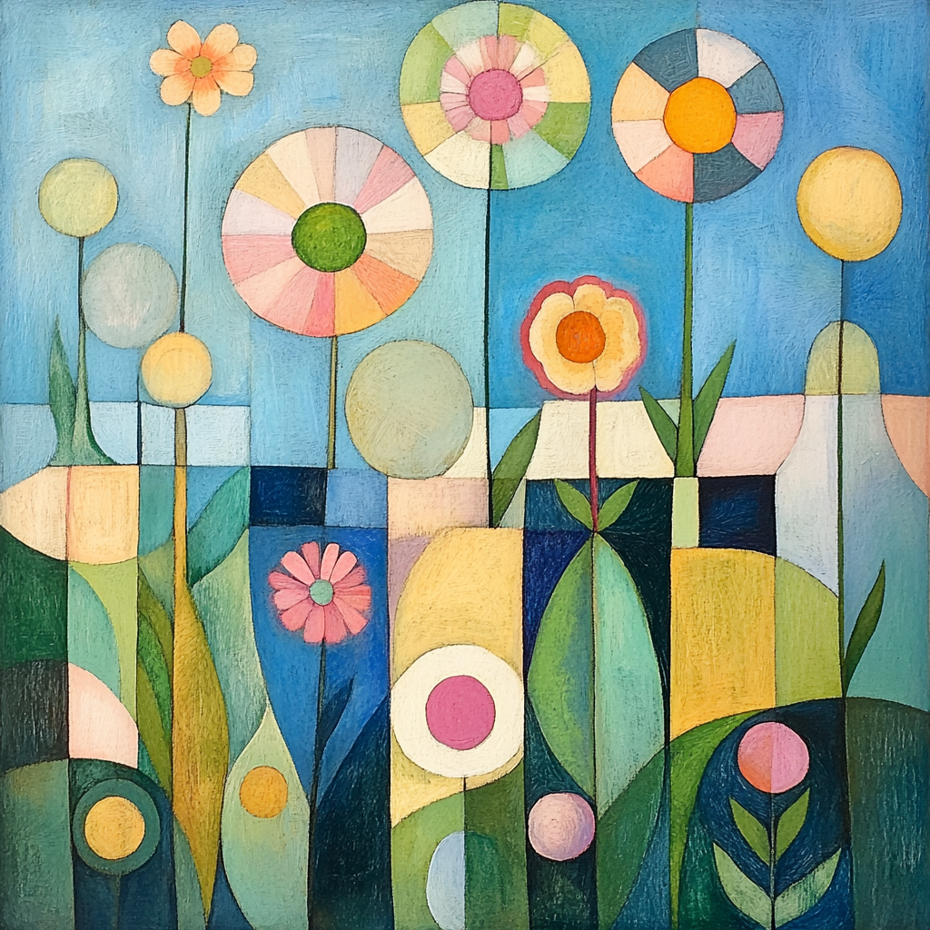 Paul Klee Inspired Abstract Garden Patterns Paint by numbers art