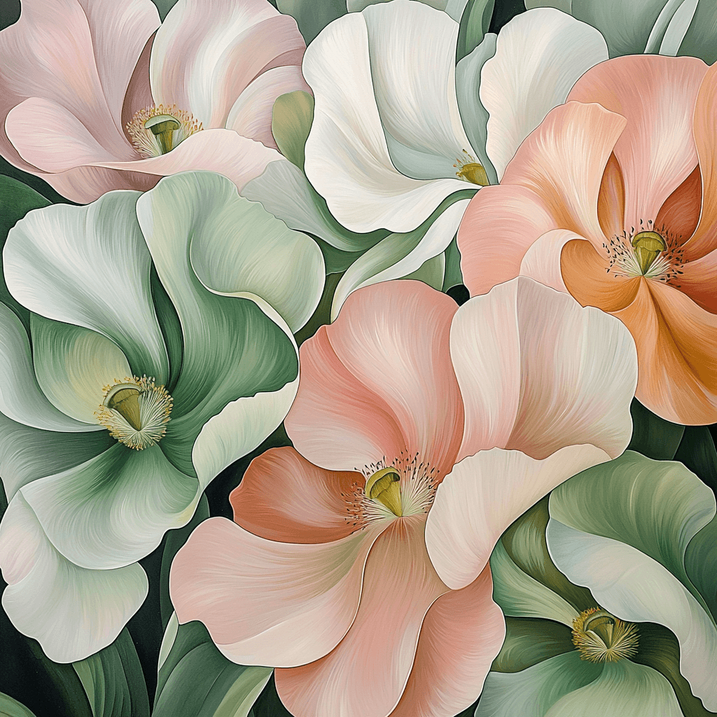 O'Keeffe Inspired Floral Essence Numbered Painting Kits