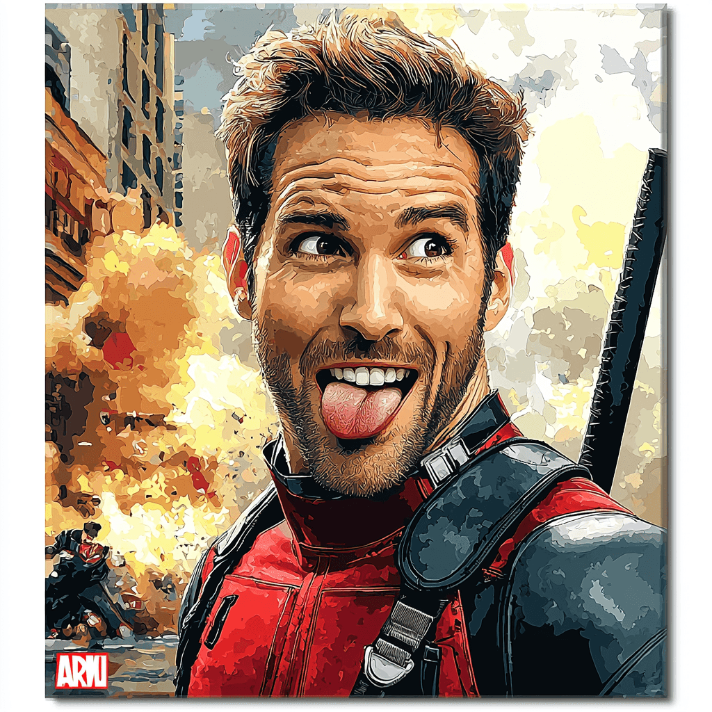 Ryan Reynolds: The Charming Antics Of Deadpool Paint By Number