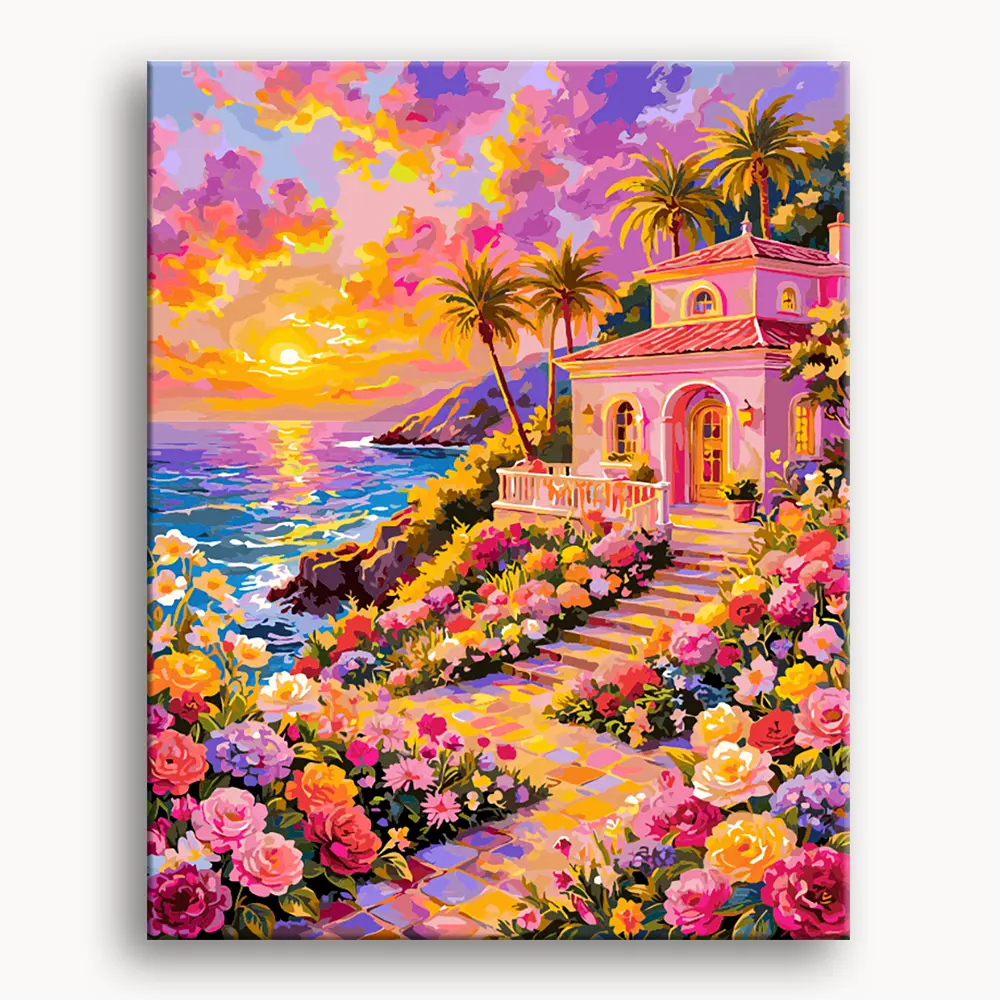 Happy Painting Exclusive DIY Paint by Number Kit Stress Relief Relaxation Toys Beginner Painting Kits Handicrafts with Lions Flowers & Birds Designs