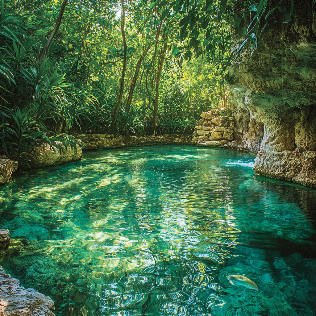 Cenotes Of Yucatan - Mexico Paint By Numbers Kits