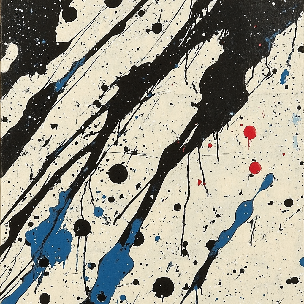 Jackson Pollock Inspired Storm Of Dripping Colors painting number kit